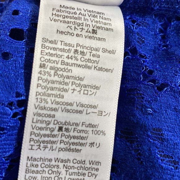J crew Royal Blue Lace Top - Picture 6 of 6
